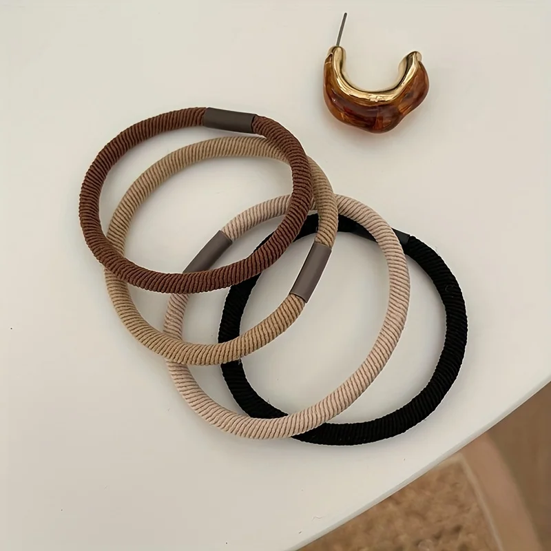 10pcs/set Basic Hair Ties High Elasticity Thin Rubber Bands Elastic Hair Band Ponytail Holder Women Hair Accessories