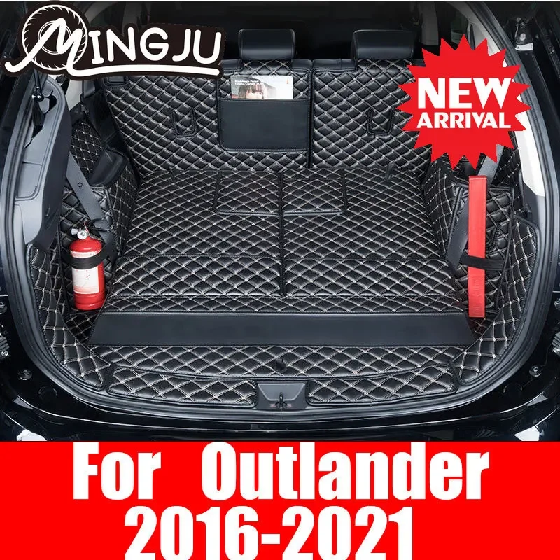 Leather For Mitsubishi Outlander 2013 2014 2015 2016 2017 2018 2019 2020 2021 Trunk mat mats  Rug Carpet Accessories