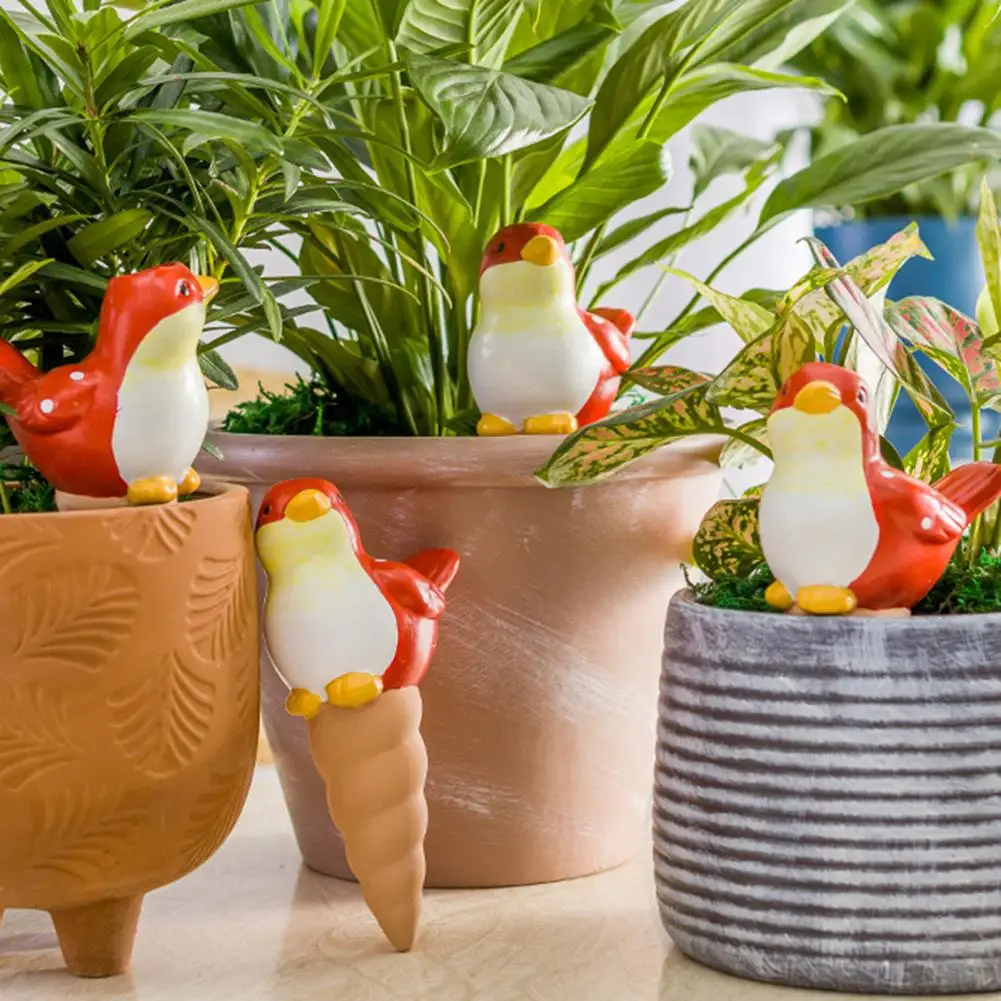 

Plant Watering Dripper Clay Bird Shaped Self-watering Spikes for Plants Set of 4 Automatic Waterer for Garden Balcony Indoor