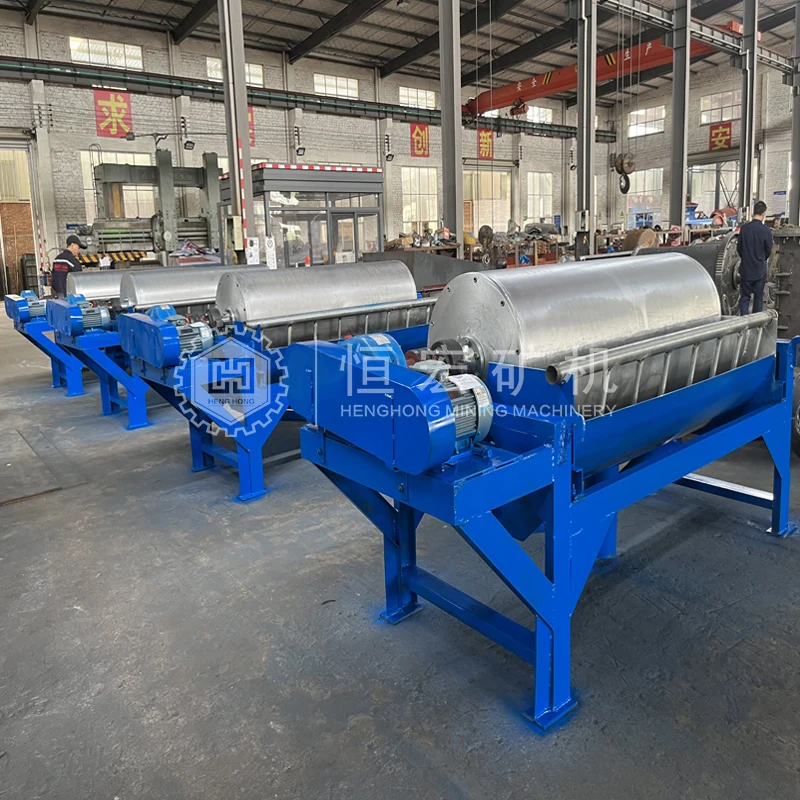 습식 드럼 자석 분리기 황철석 선광 자석 기계 비금속 광석 영구 자석 철 제거 장비