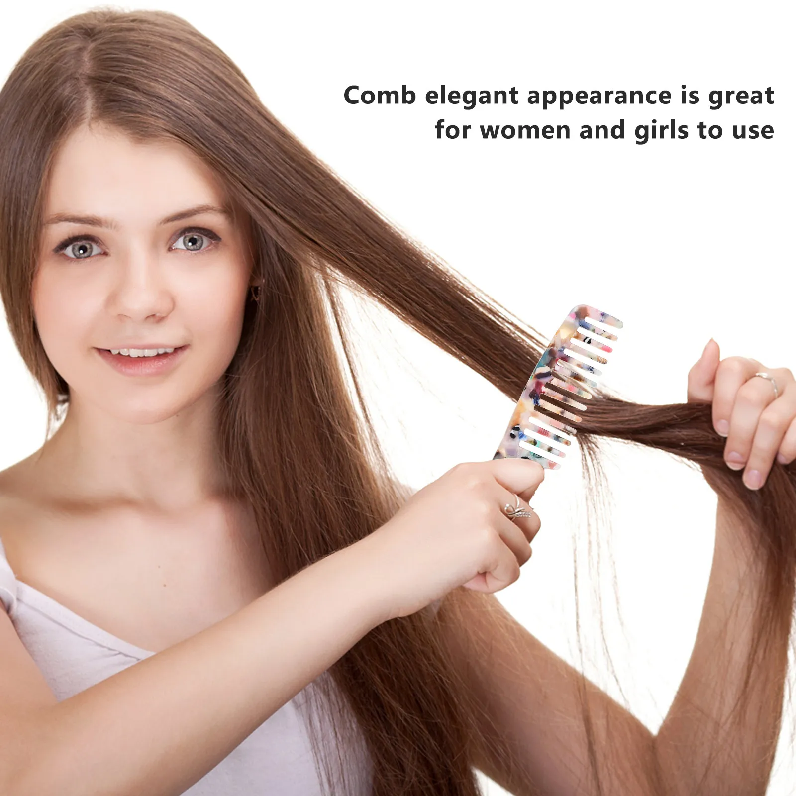 

2Pcs Large Tooth Comb for Hair Detangling Wide Teeth Design Combs for Wet Or Dry Curly Straight Long Short Hair Styling and