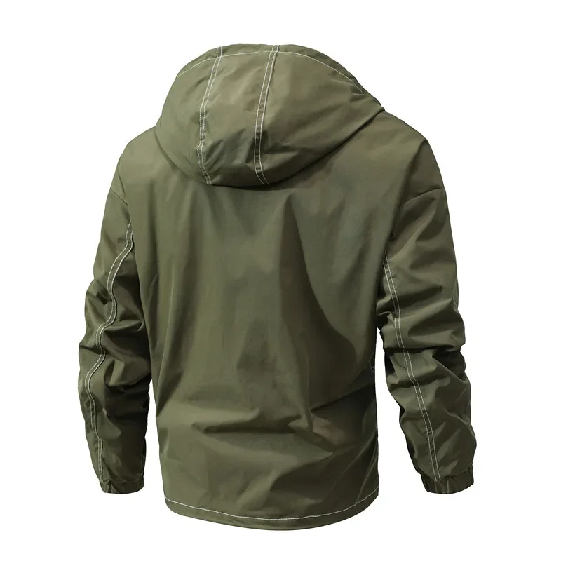 New Spring Autumn Men Hooded Casual Jackets Good Quality Male Outdoor Travel Jackets Slim Outwear Coats Men\'s Clothing Size 4XL