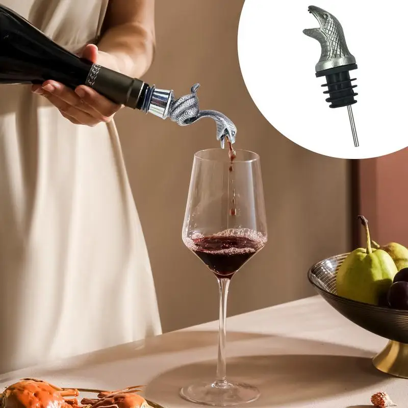 Wine Stopper Wine Preserver Pourer Wine Stopper Bottle Stopper Snake Shaped Wine Saver Wine Corks Pourer For Beverage For Bar