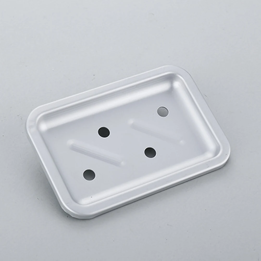 

Black Wall Mounted Vintage Aluminum Soap Dish Holder for Bathroom Kitchen Laundry Soap Tray Basket Drainage Holes Design