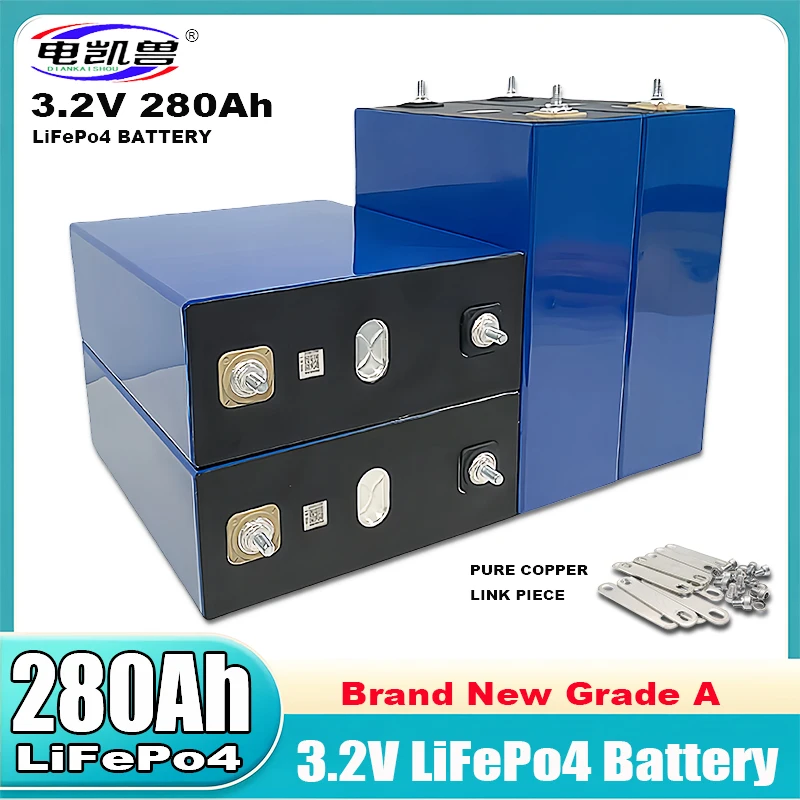 

1-16PCS 3.2V 280Ah lifepo4 battery New Grade A DIY 12V 280AH Rechargeable Batteries for Electric RV Solar Energy storage system.