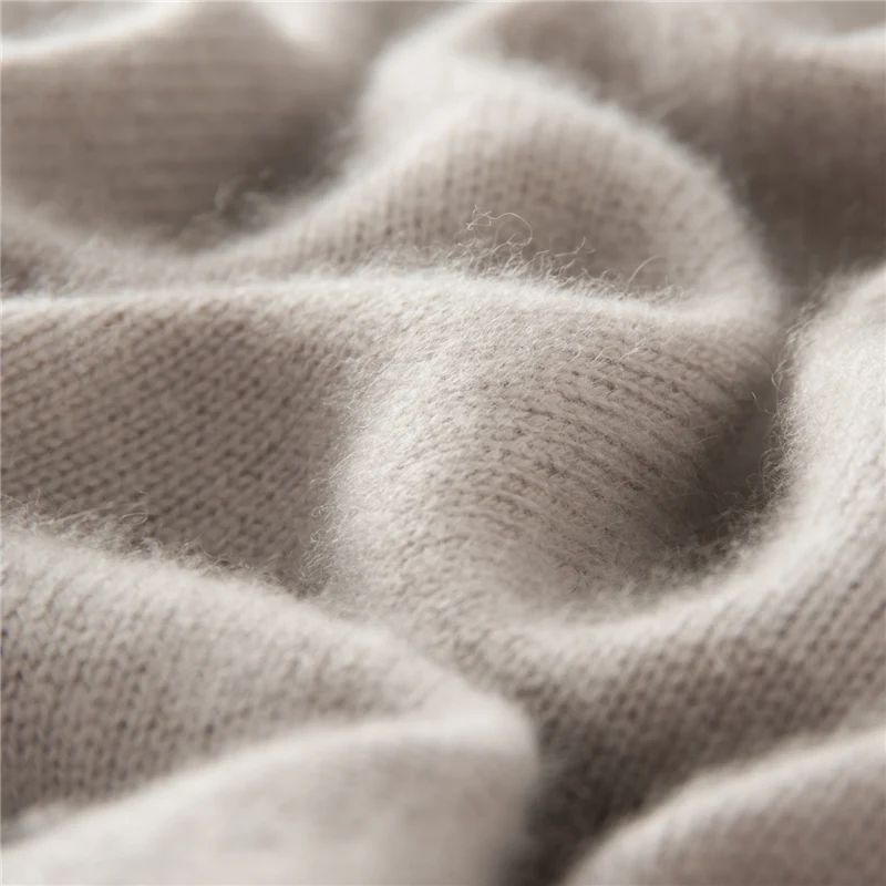 100% pulôver de caxemira pura masculino casual cor sólida camisola de malha geométrica solta em torno do pescoço topos grosso e quente jumper