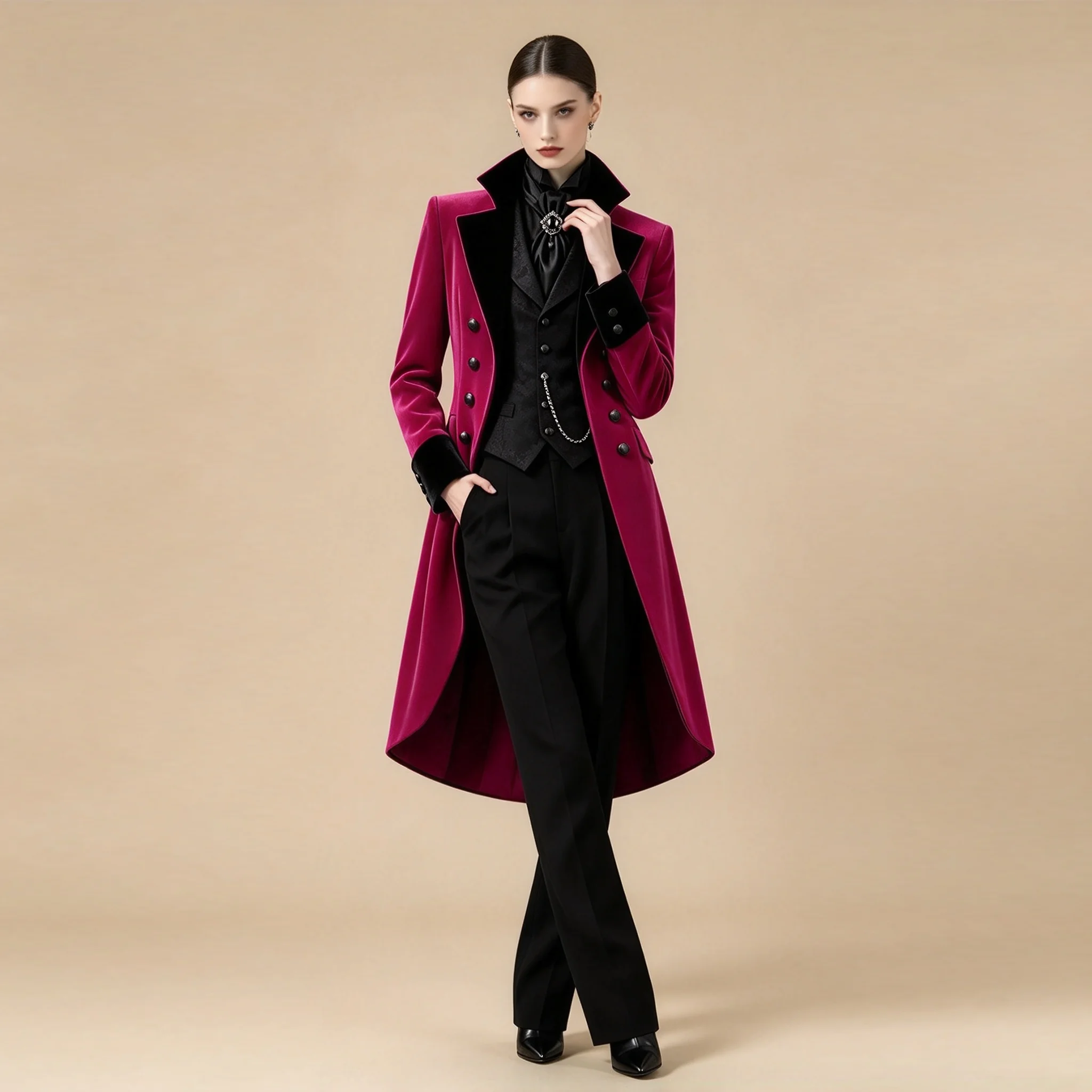 Womens Blazer - Elegant Women Pants Suits 3 Piece