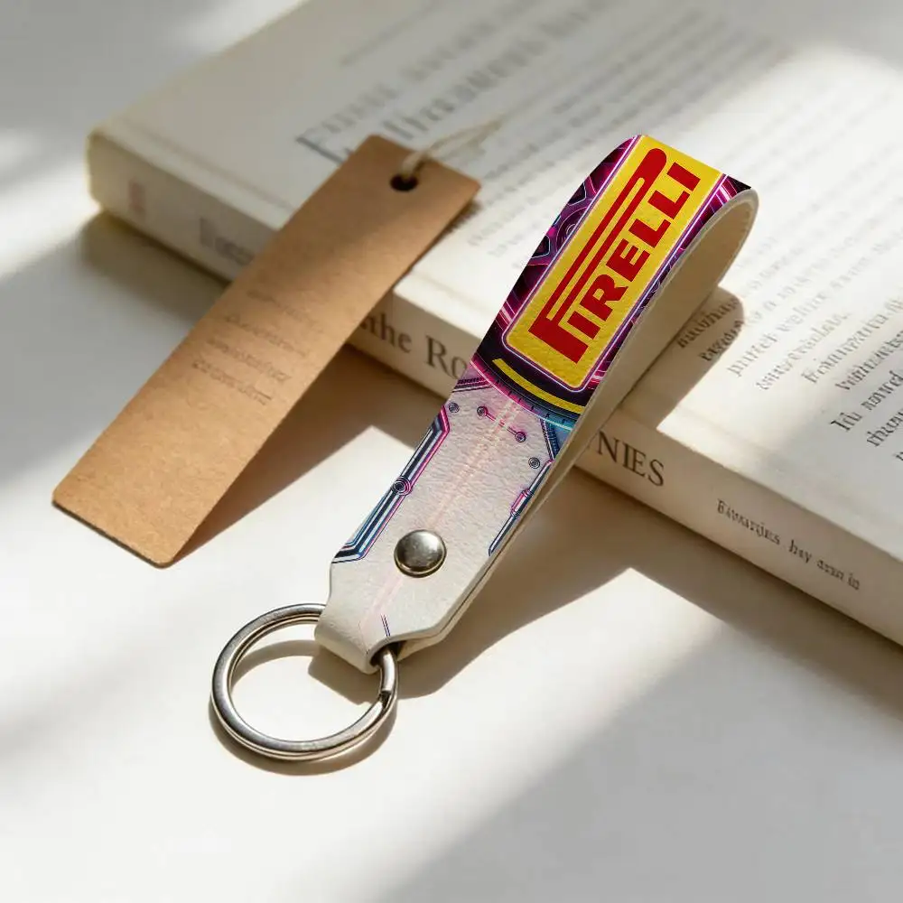 

Брелок для ключей PIRELLI из высококачественной искусственной кожи, винтажный стиль, для мотоциклов, скутеров и мотокросса