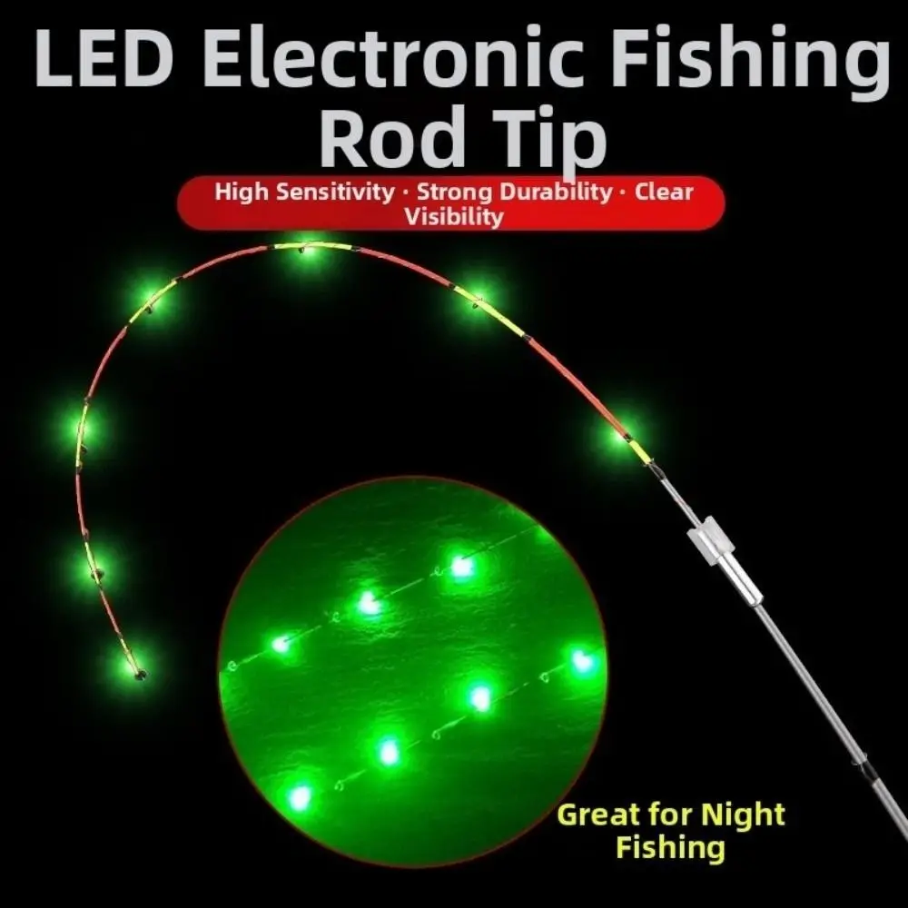Green Light Fishing Rod Tip Half Titanium Fiberglass Retractable Fishing Rod Carbon Fiber Retractable Spinning Fishing Rod