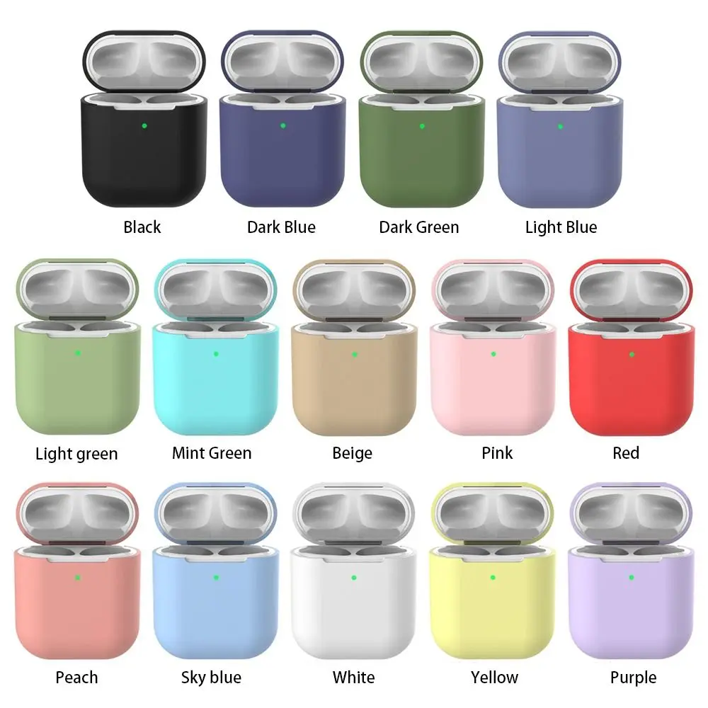 New Shockproof Dust Proof Ultra Thin Protective Skin Wireless Earphones Pouch Sleeve Protector Silicone Case Cover For Airpods 2