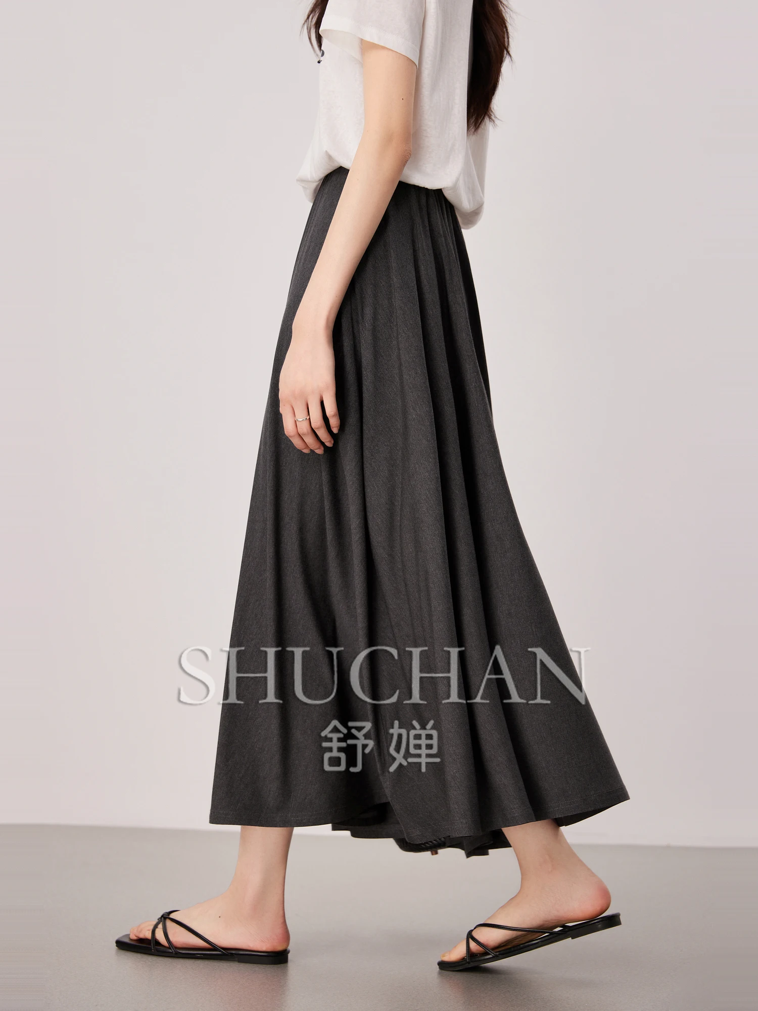 [Kostenloser Tanz] Minimalistischer All-in-One-All-in-One-Rock mit Flansch und elastischer Taille, elegant, groß, A-Pendel-Strickrock