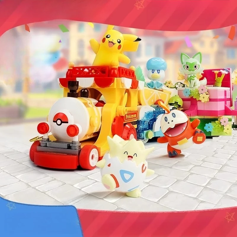 

Keeppley Pokemon строительные блоки аниме периферийные детские игрушки Пикачу собранная модель украшения подарок на день рождения