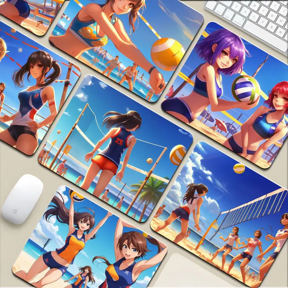 Anime Harukana Erhalten Beach Volleyball Ansicht der Rückseite Kleines Mauspad Tastatur Pad Laptop Kissen Rutschfeste Schreibtischunterlage
