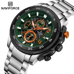 New NAVIFORCE Trend Fashion Men's Sport Watch Men 3ATM Waterproof and Shockproof Date Display Male Quartz Chronograph Wristwatch