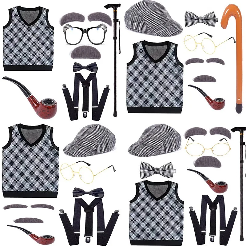 مجموعة أزياء الهالوين آندبا آندما مع سترة اللحية، ملابس الأطفال Dr up COS ly Props