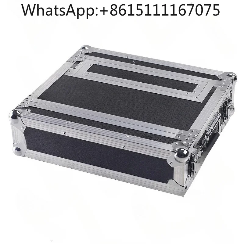 Aluminum Alloy Microphone Flight Case 2U 3U Wireless Mic Receiver Storage Cabinet Audio Peripheral Box