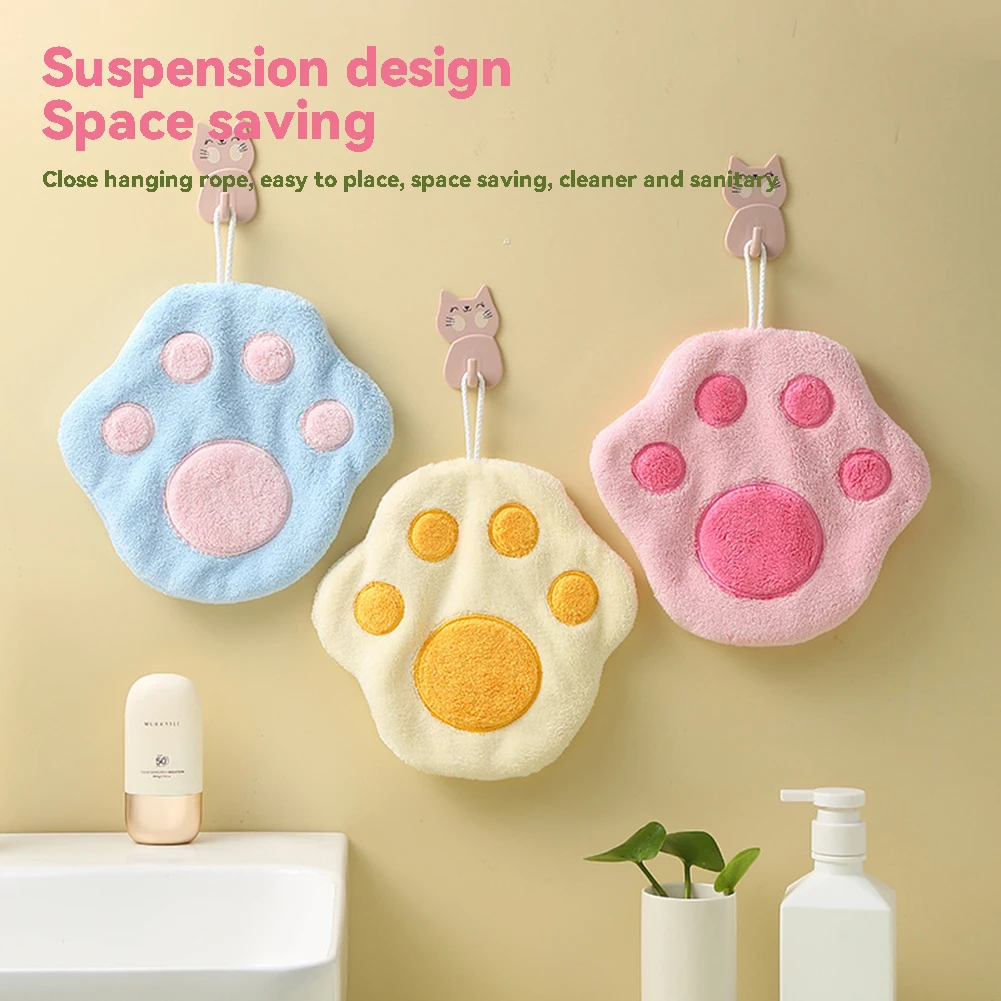 Thicken Plush Hand Towel Multi-Use Absorbent Cleaning Towel For Boys Girls