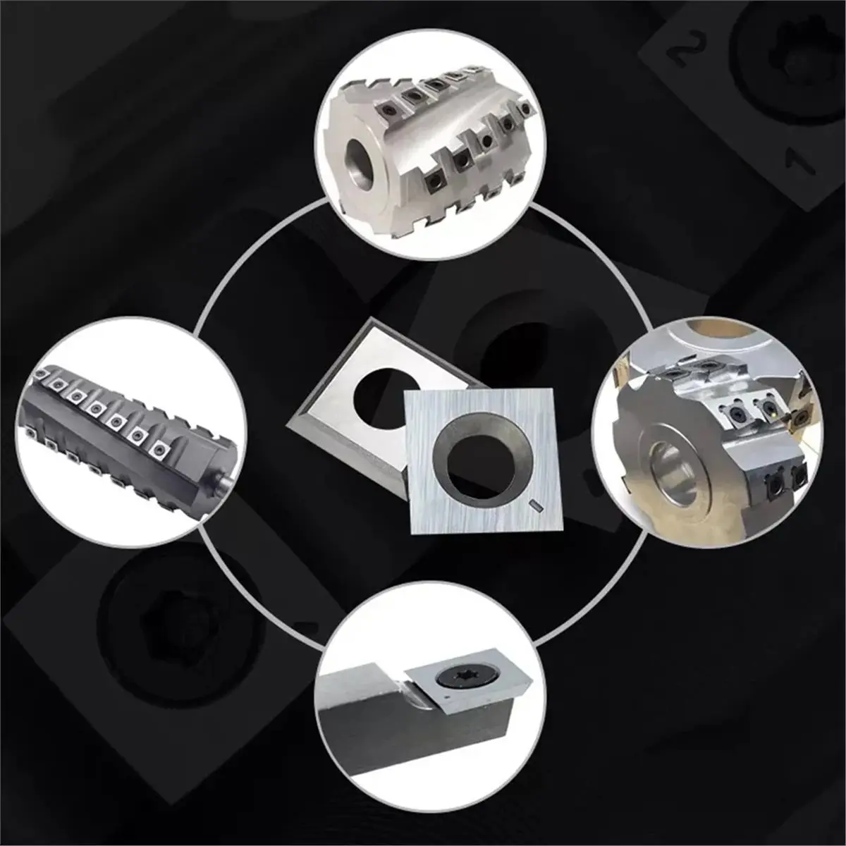 PHONE&GEAR 10 Square Carbide Inserts 12x12x2.2mm Replacement Tool Square Turning Tool Suitable for Woodworking