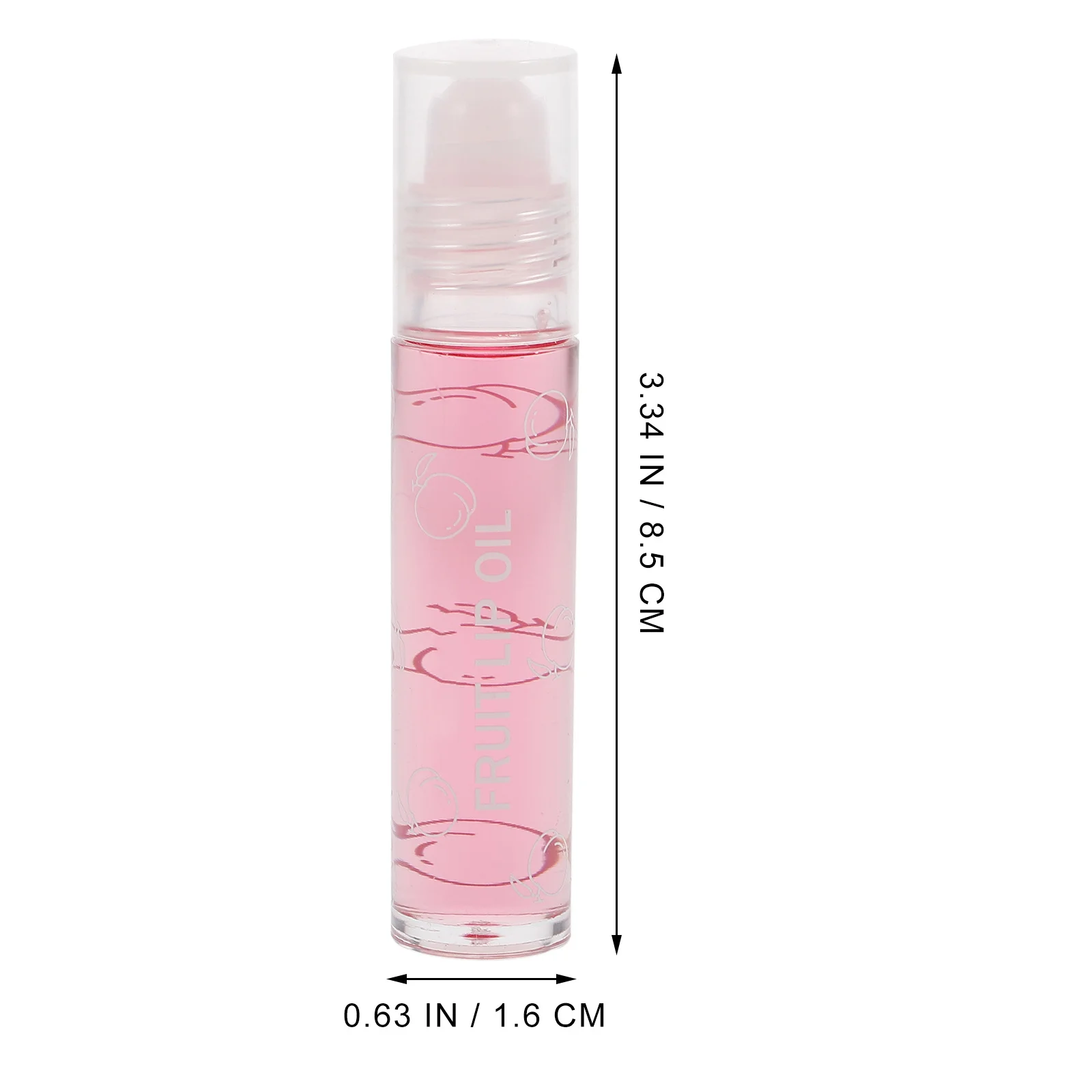 Fruit-Flavored Roll-on Lip Oil Gloss Peach Transparent Moisturizing Hydrating Lip Balm Longlasting Lipcare for Women Girls