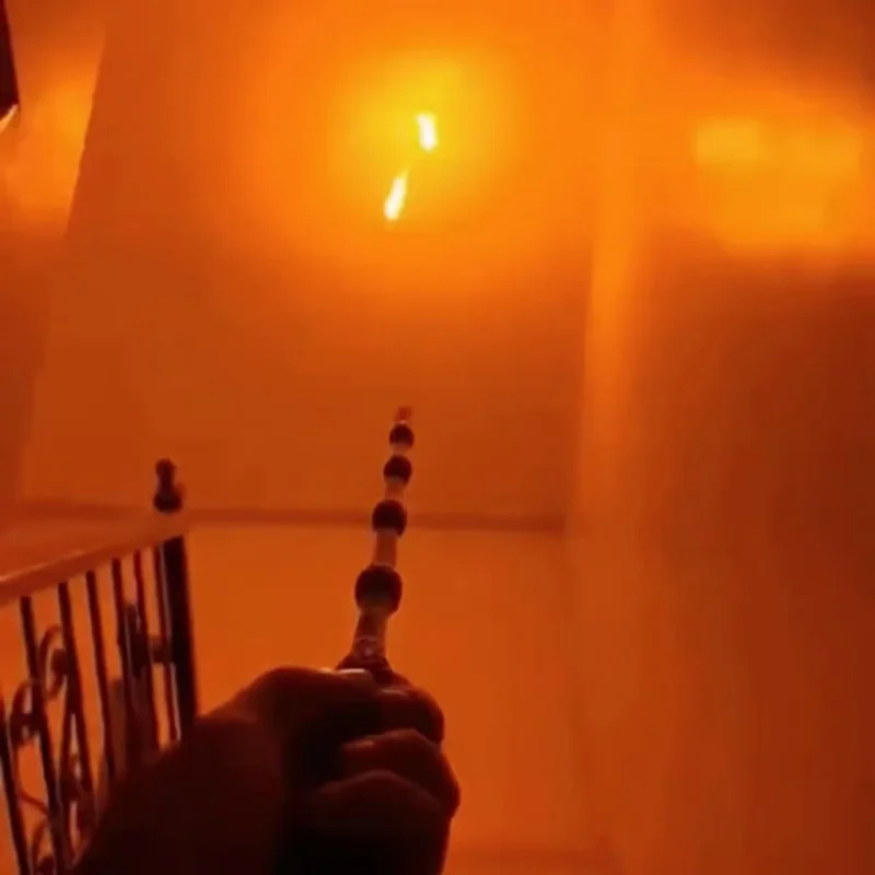 HP Creative Electronic Fire Flasher Magic Wands Cos Props Handheld Fire Stick Magic Toy Animation Around