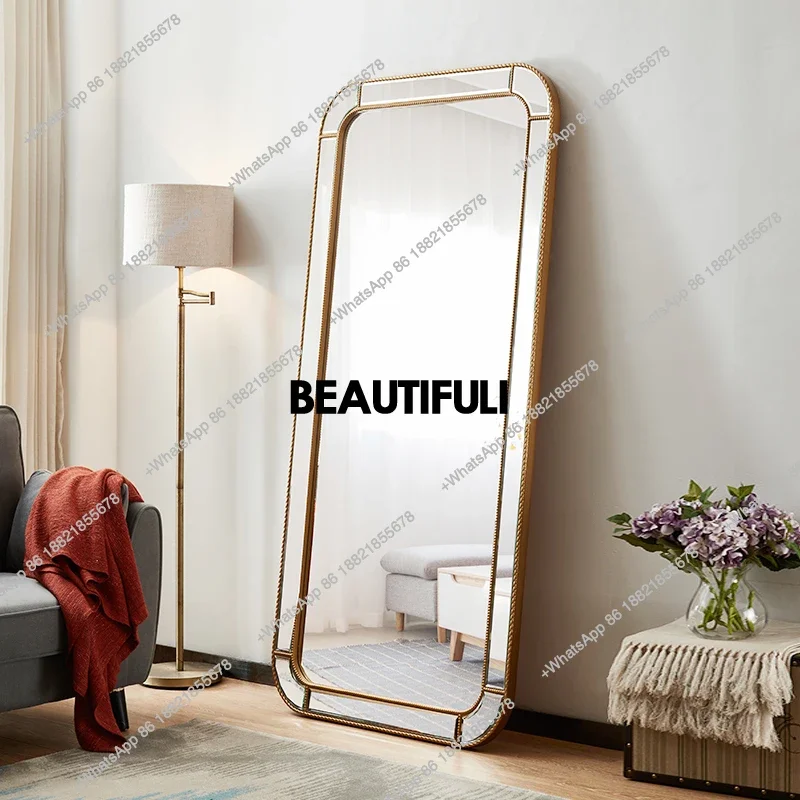 Modern simple dressing model room cloakroom floor mirror clothing store rectangular rounded corners whole body
