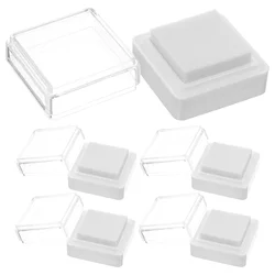 5 Pcs Ink Pad Stamp Blank Pads Printing DIY for Crafts Fingerprints Plastic Office