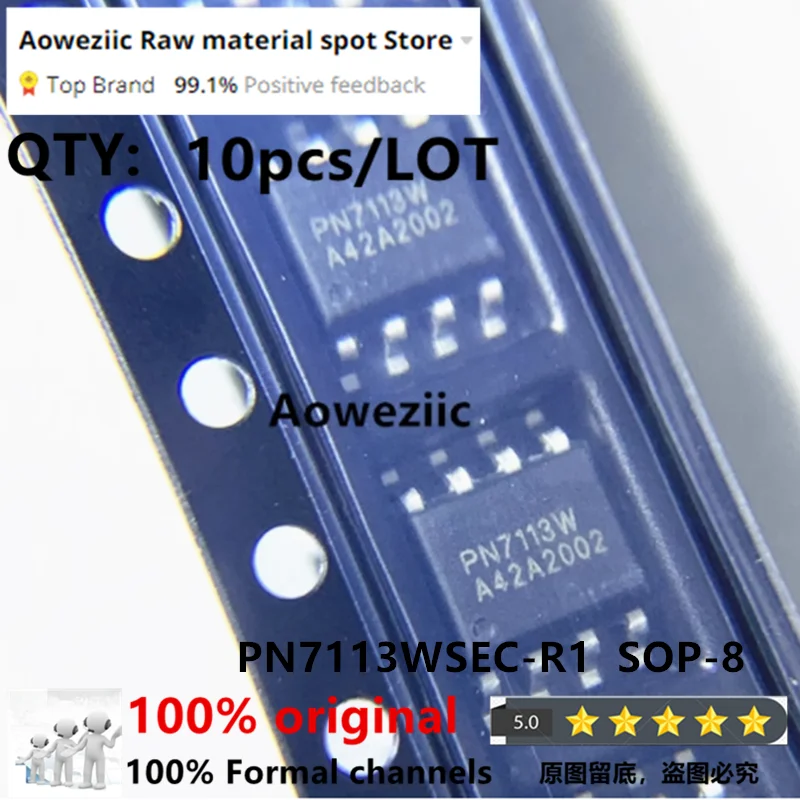 Aoweziic  2023+   100% New  Original  PN7113WSEC-R1  PN7113WSEC   PN7113W  SOP-8  Switching Power Supply Control Chip IC