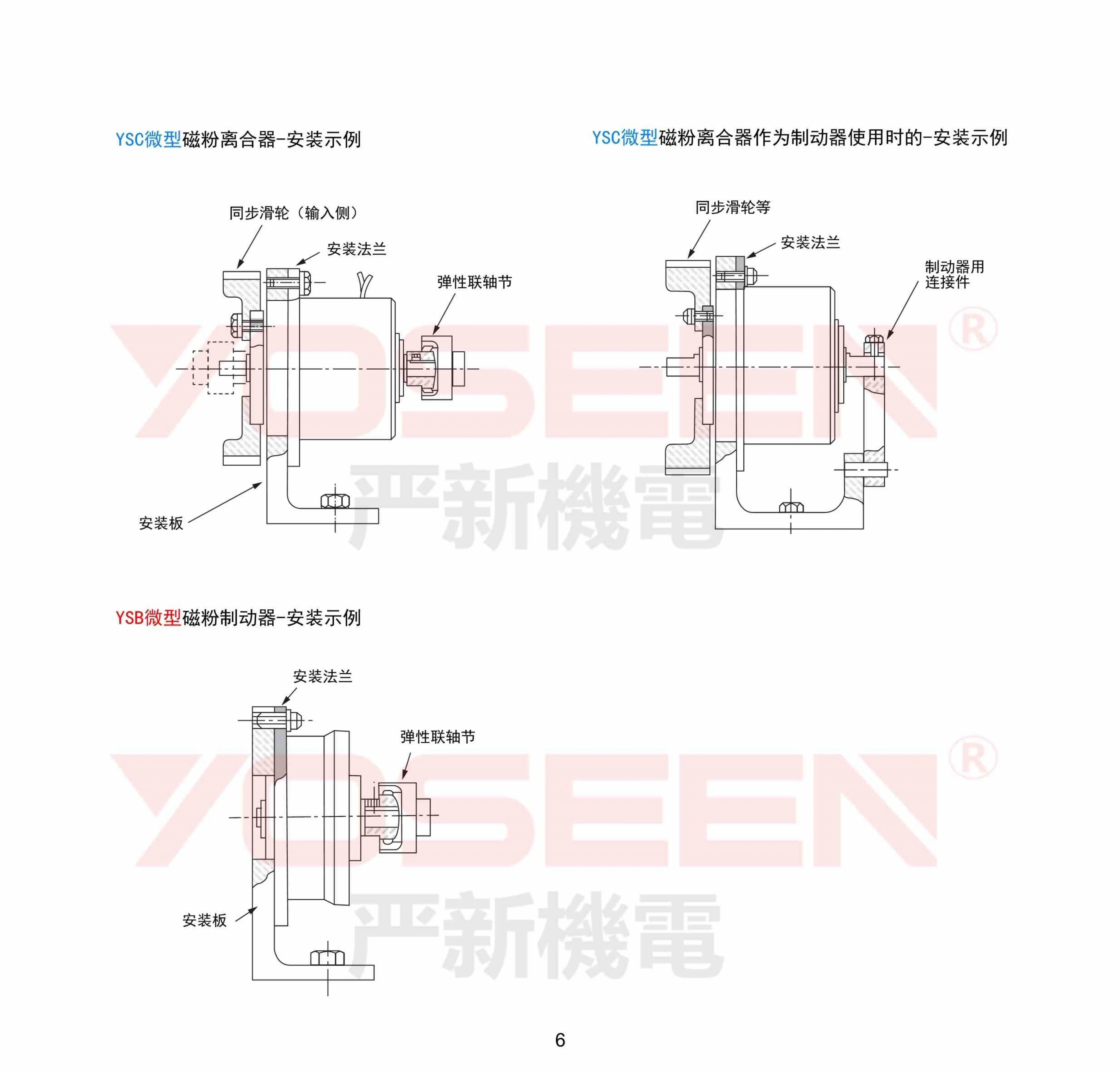 Yanxin YSC-0.5KG Miniature  Powder Clutch YOSSEN Clutch DC24V-0.8A