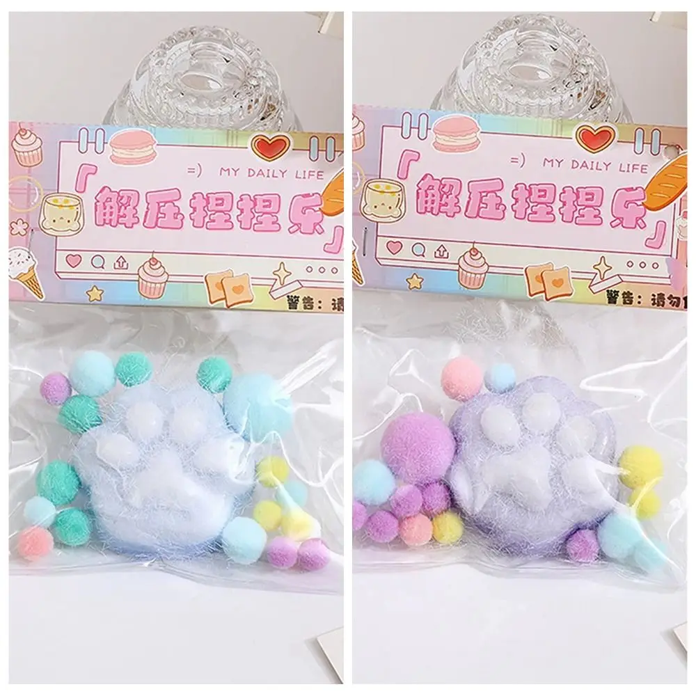 TPR Squishy Mochi плюшевый мяч для снятия стресса Kawaii кошачья лапа сжимаемая игрушка антистресс мультфильм кошачья лапа щеповка декомпрессионная игрушка-непоседа