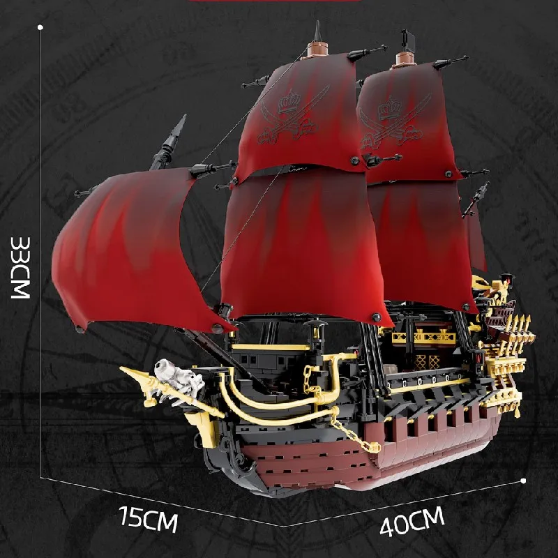 2009pcs Annie Piratenschip Bouwstenen Sets Gift Schepen Modulaire Piratenboot Baksteen Assembly Model Kit Volwassenen DIY Speelgoed Kerstcadeau