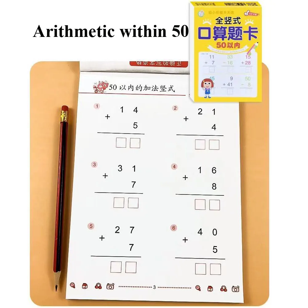 Addition und Subtraktion innerhalb von 100, Mathematik-Arbeitsbuch, Grundschul-Trainingsbuch, Arithmetik-Übungsbücher, Notizbücher – Detail 8