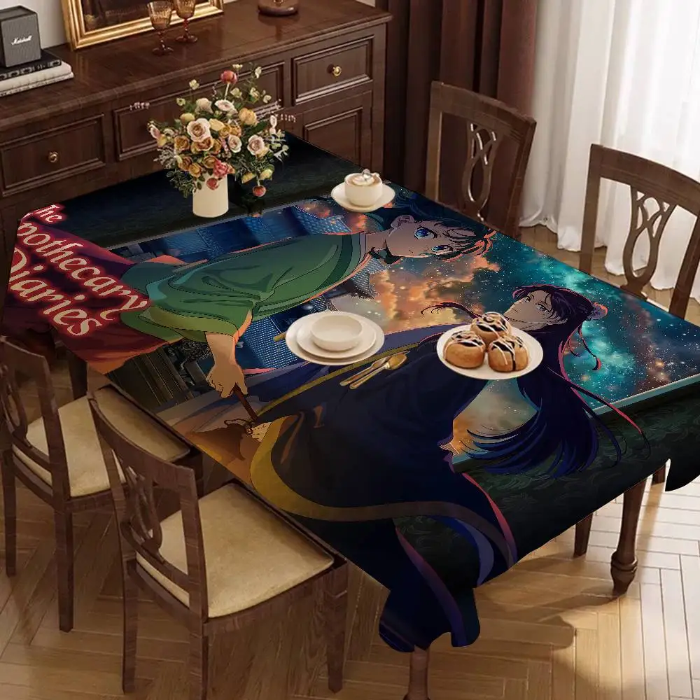 Anime The Apothecary Diaries Tablecloth Table Cover Christmas Picnic Party Birthday Wedding Waterproof Desk Cloth Table Decor
