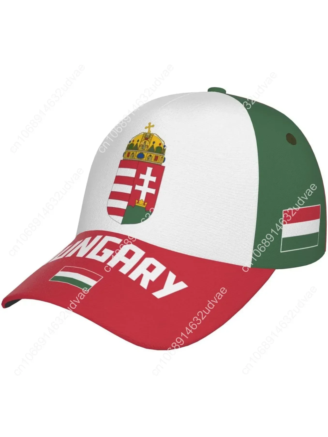 

Hungary Flag Hungarian Baseball Cap 3D Full Print Adult Unisex Adjustable Hat Soccer Patriotic Caps