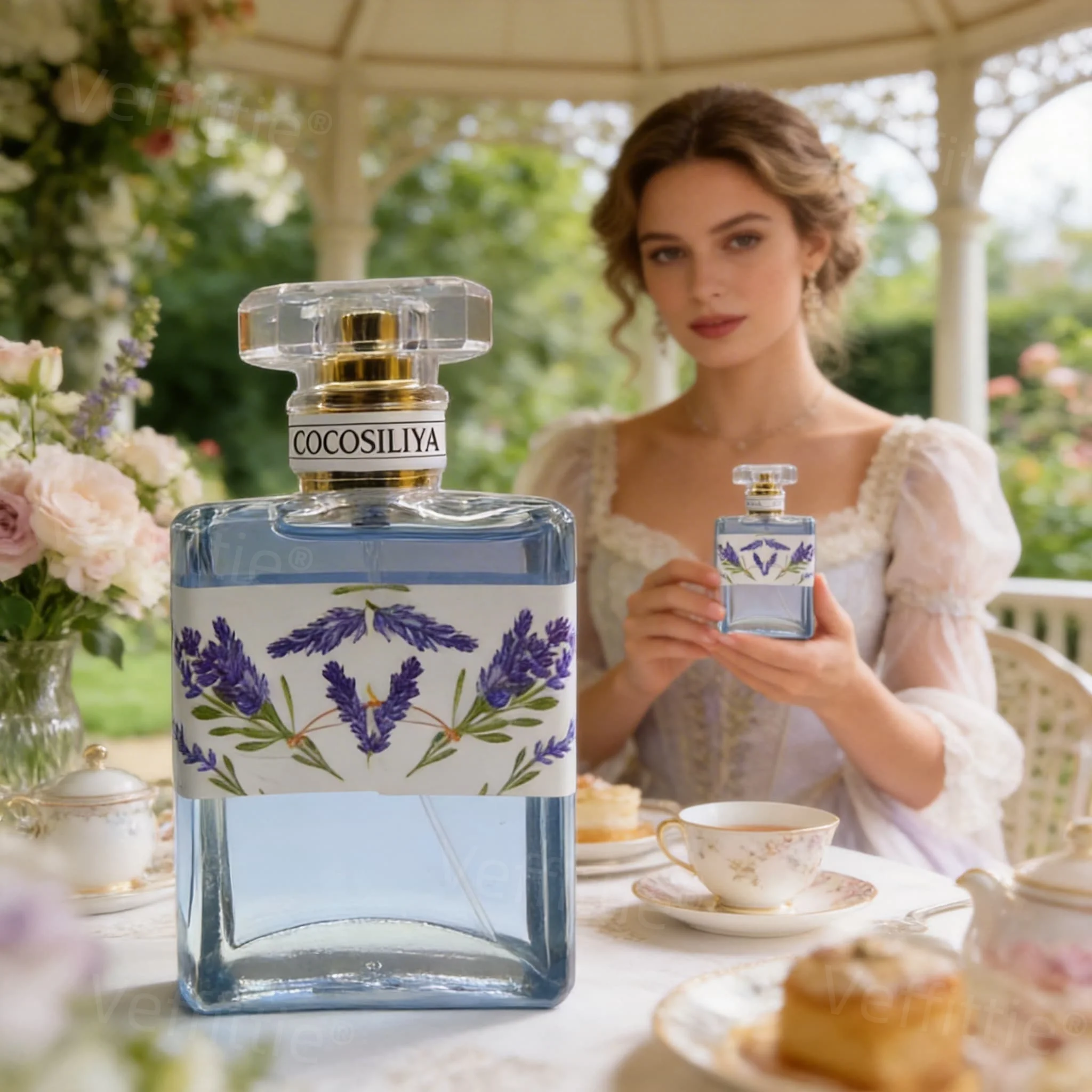 

French Chateau Lavender Calm Perfume 50ml, gentle violet musk scent, all-day fresh sophisticated aroma for elegant gatherings