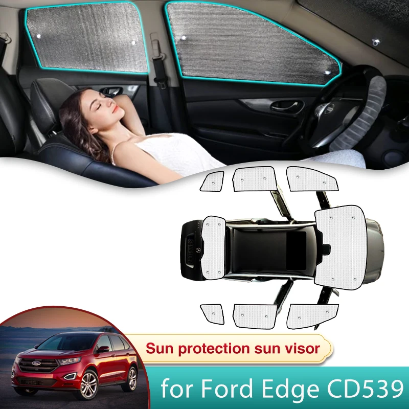 

Полный автомобильный солнцезащитный козырек для Ford Edge CD539 Endura MK1 2015 2016 2017 2018 2019 2020 2021, аксессуары, солнцезащитный козырек на лобовое стекло, боковое окно