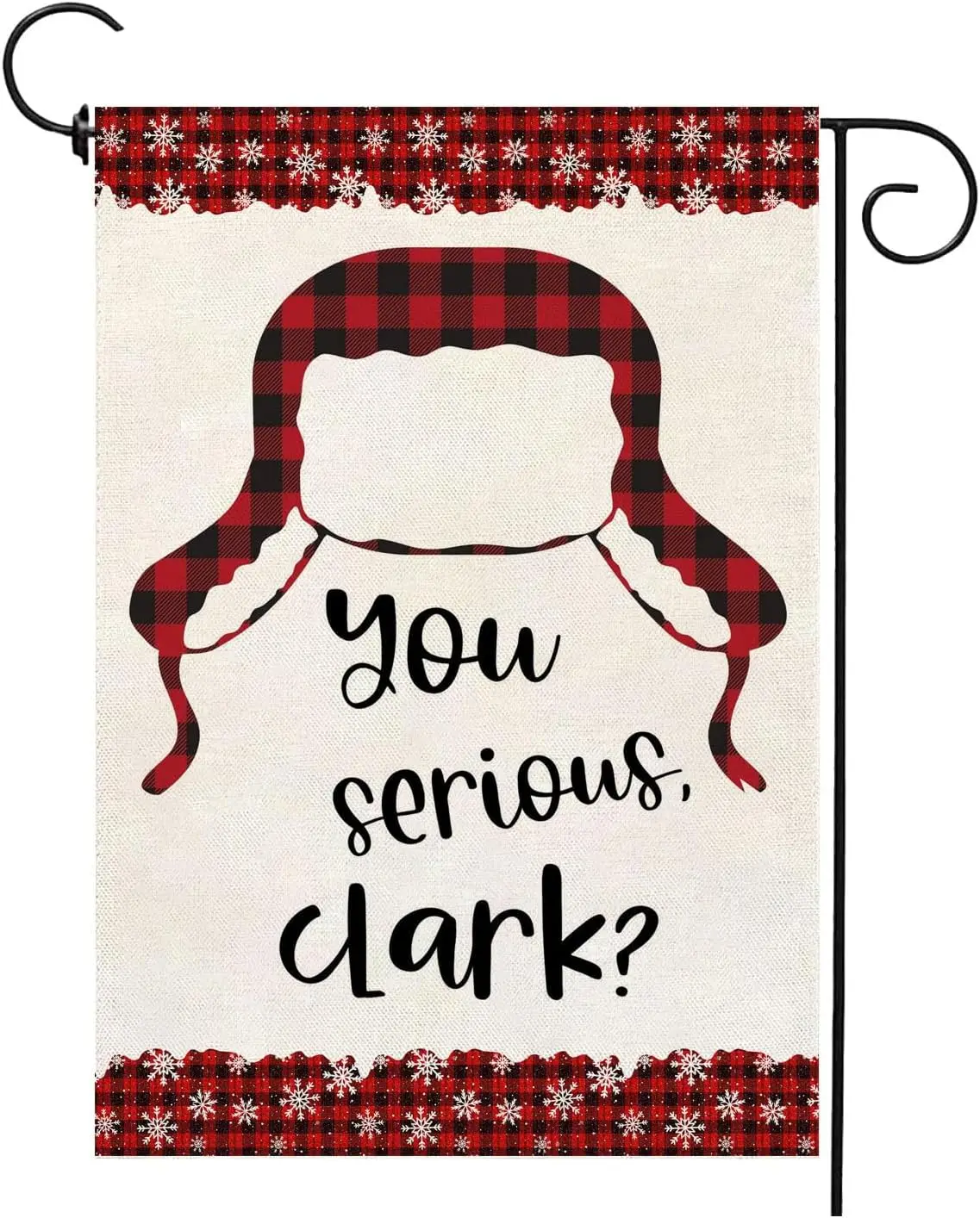 Christmas Garden Flag Funny You Serious Clark Burlap 12 x 18 Inch Vertical Double Sided Xmas Winter Vacation Decorations Buf yyi
