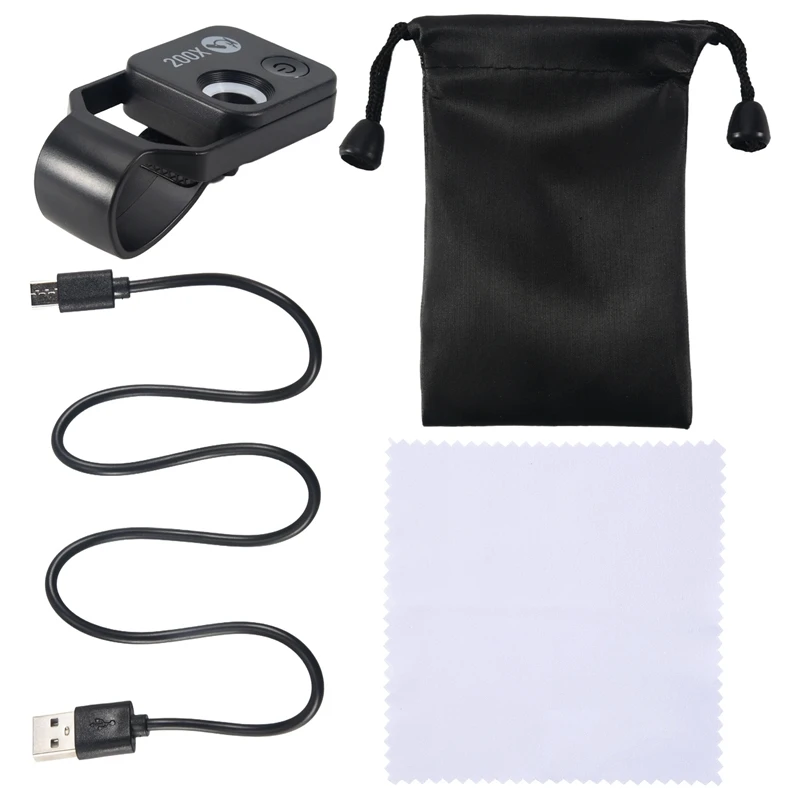 HOT 200X Cell Phone Microscope with Window Microscope, with Light/Universal Clip