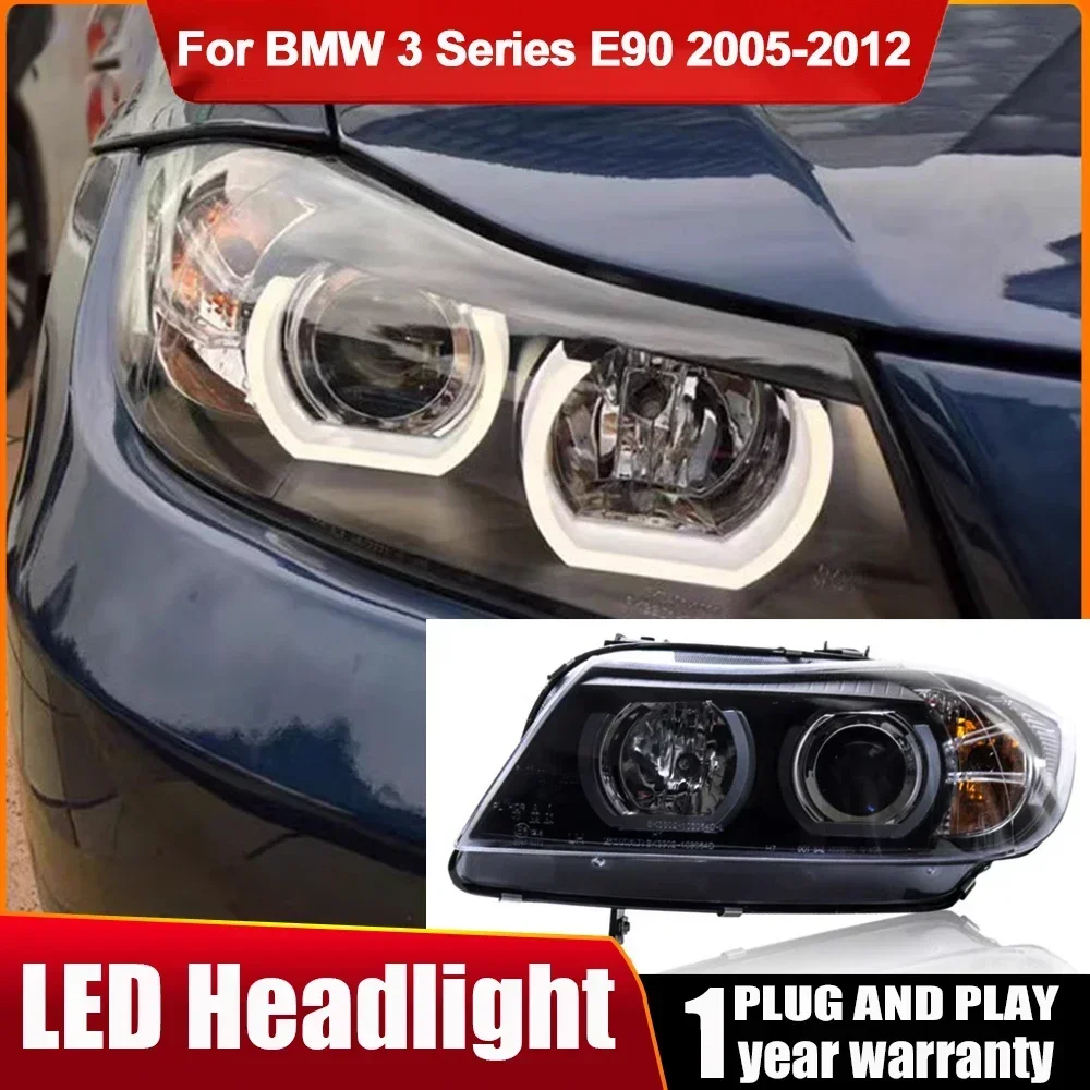 

2PC Car Headlight For BMW E90 3 Series 2005 2006 2007 08-2012 318 320 320i 318i 325i Headlights LED DRL Moving Signal Headlamp