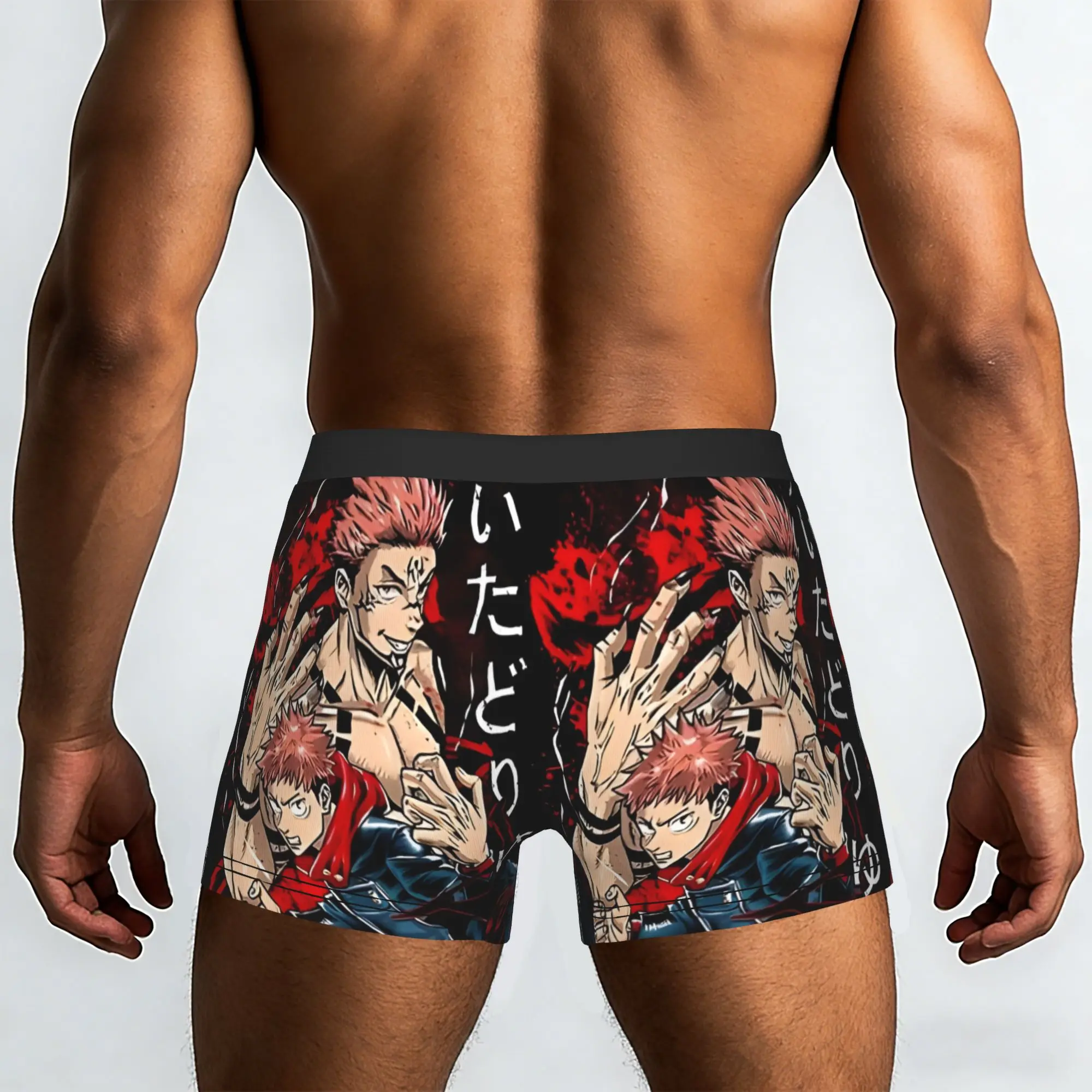 Ready To Fight Bandai Jujutsu Kaisen Underpants Homme Panties Male Underwear Comfortable Shorts Boxer Briefs