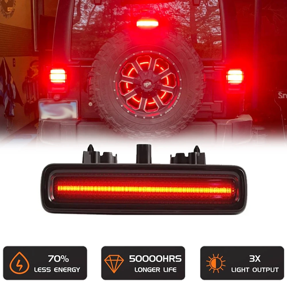 

Red LED Rear Bumper Brake Stop Reflector Light for Jeep Wrangler JL 2018-2024 Auto Parts Accessories