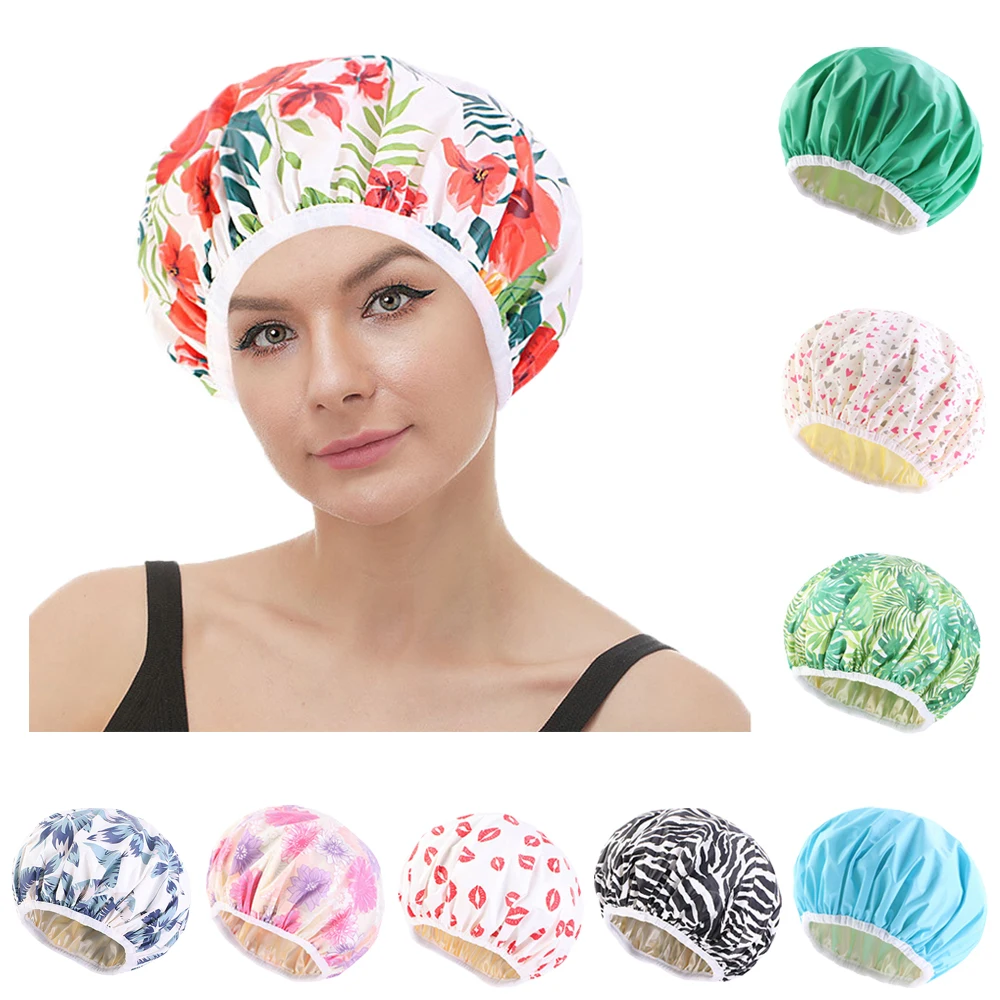 Gorro elástico para el cuidado del cabello para mujer, gorro de noche para dormir de satén con estampado africano, gorros para cubrir el cabello para mujer, accesorios para sombreros contra el cáncer y quimio