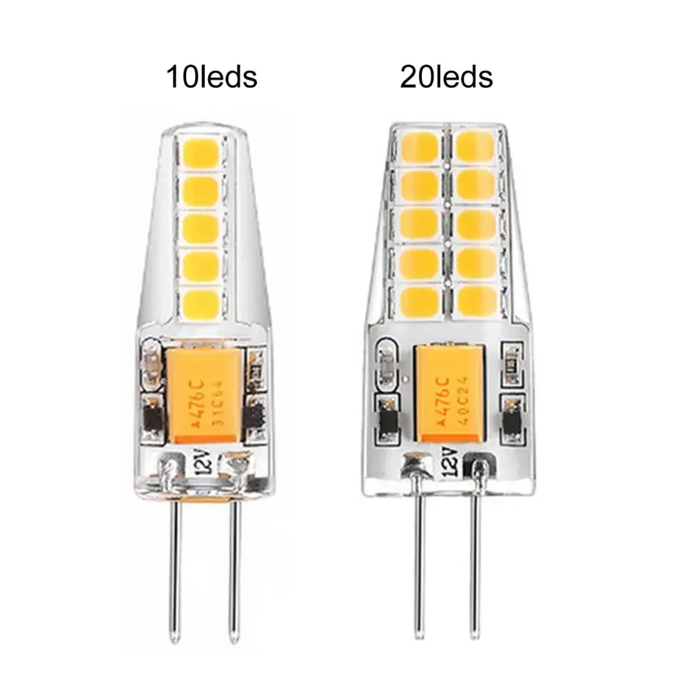 12V G4 LED Bulb SMD  2835 Lamp 3W 5W Bulbs  Candle Silicone Lights Replace 30W 50W Halogen For Chandelier Spotlight