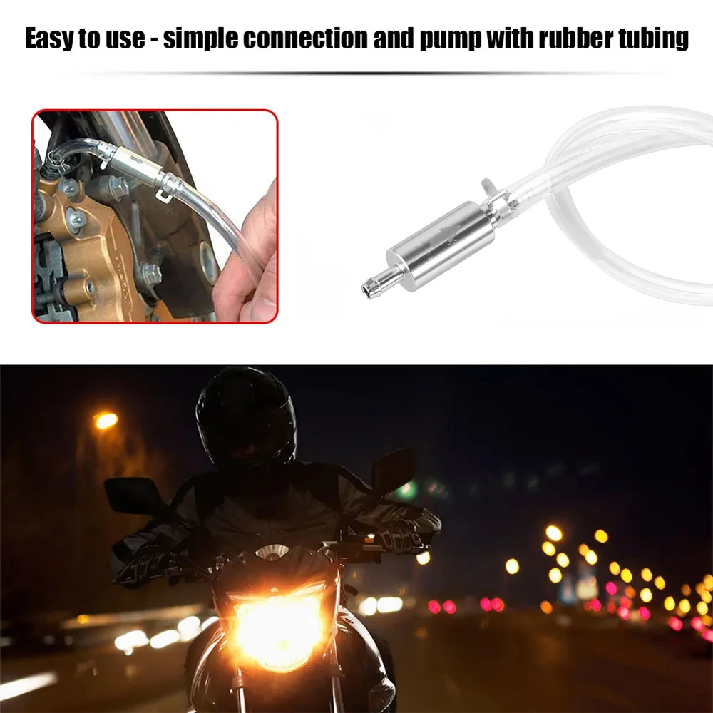 Motorcycle Brake Bleeding Oil Change Pump Tool Bleeder Fluid Hose Hydraulic Clutch Valve Tube Set Pit Dirt Bike Car Accessories