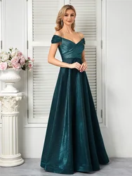 XUIBOL Elegant Sparkly Halter Green Evening Dress For Women 2024 Luxury Backless Prom Wedding Party Floor Length Cocktail Dress