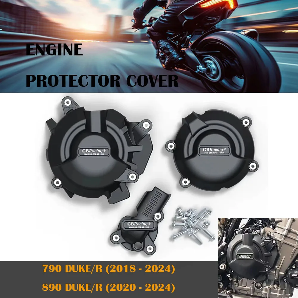

GBracing Motorcycles Engine Cover for KTM 790 DUKE/R 2018 - 2024 & 890 DUKE/R 2020 - 2024 secondary enginecover set Protection