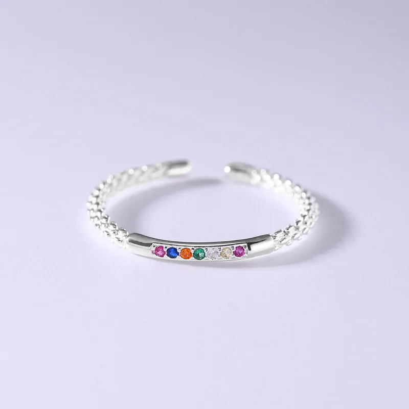 Women's 925 Sterling Silver Zircon Wedding Ring