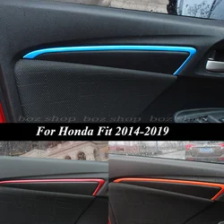 For Honda Fit 2014-2019 Car Door Trim Sticker Interior Modified Interior Door Trim Decorative Sticker Interior Car Accessories