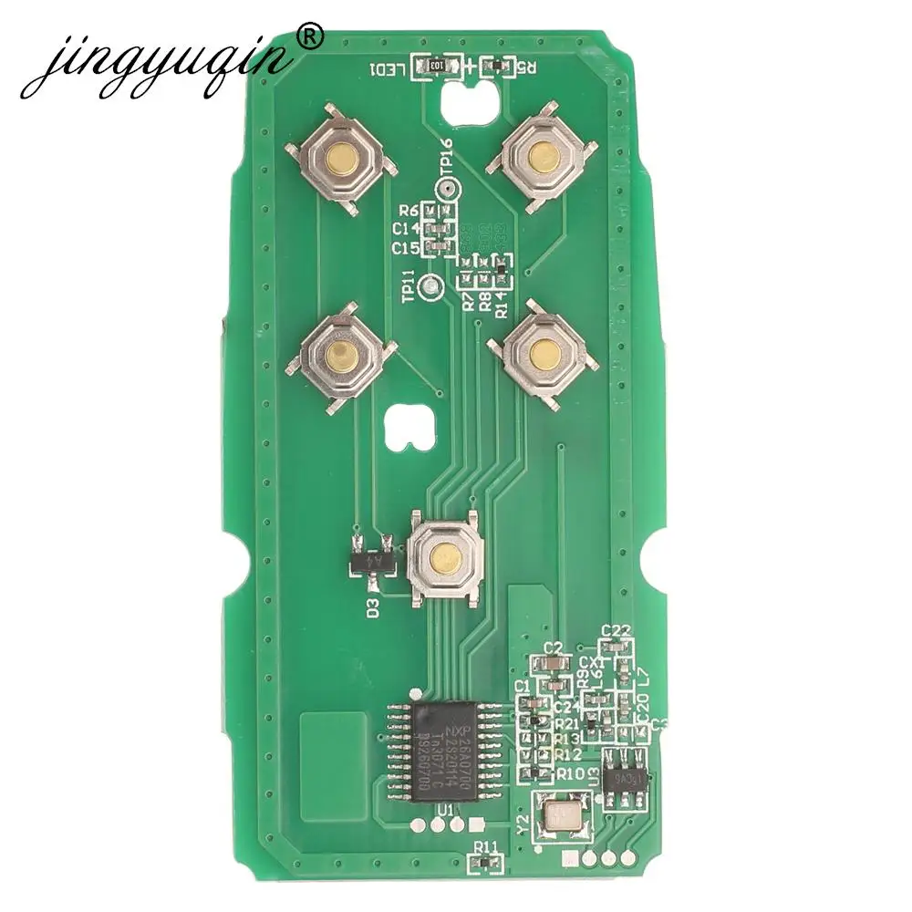 jingyuqin KR55WK49264 Car Key\'s Circuit Board for Volvo XC60 S60 S60L V40 V60 S80 XC70 5 Buttons 433Mhz FSK ID46/7953 Chip PCB