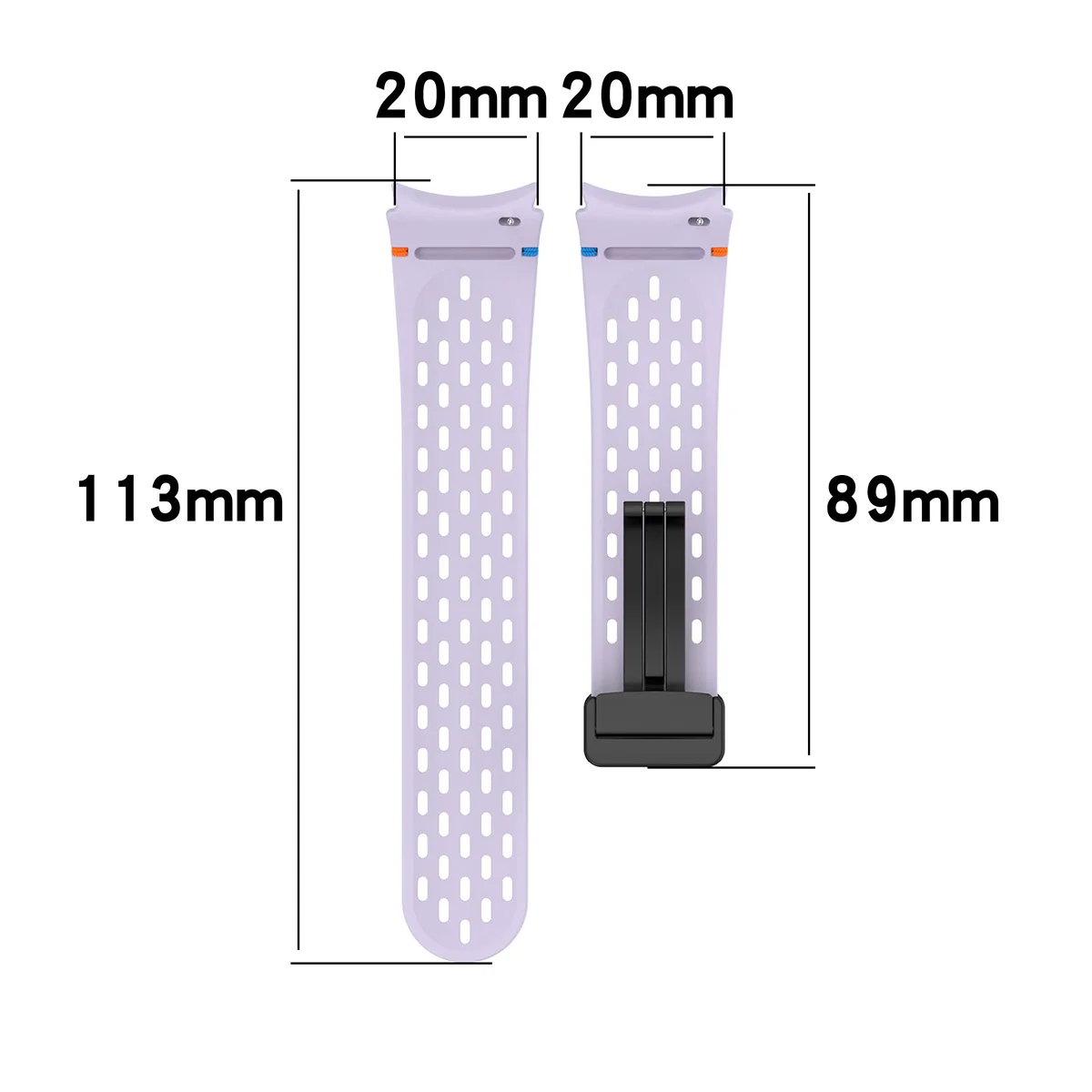 サムスンギャラクシーウォッチ用の磁気シリコンストラップ,7,6,5,4,44mm, 40mm, 6クラシック,5プロ
