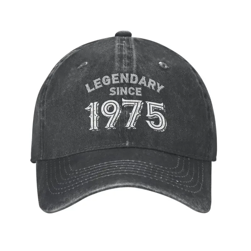 

Classic Cotton Legendary Since 1975 Birthday Gift Baseball Cap for Men Women Custom Adjustable Unisex Dad Hat Outdoor